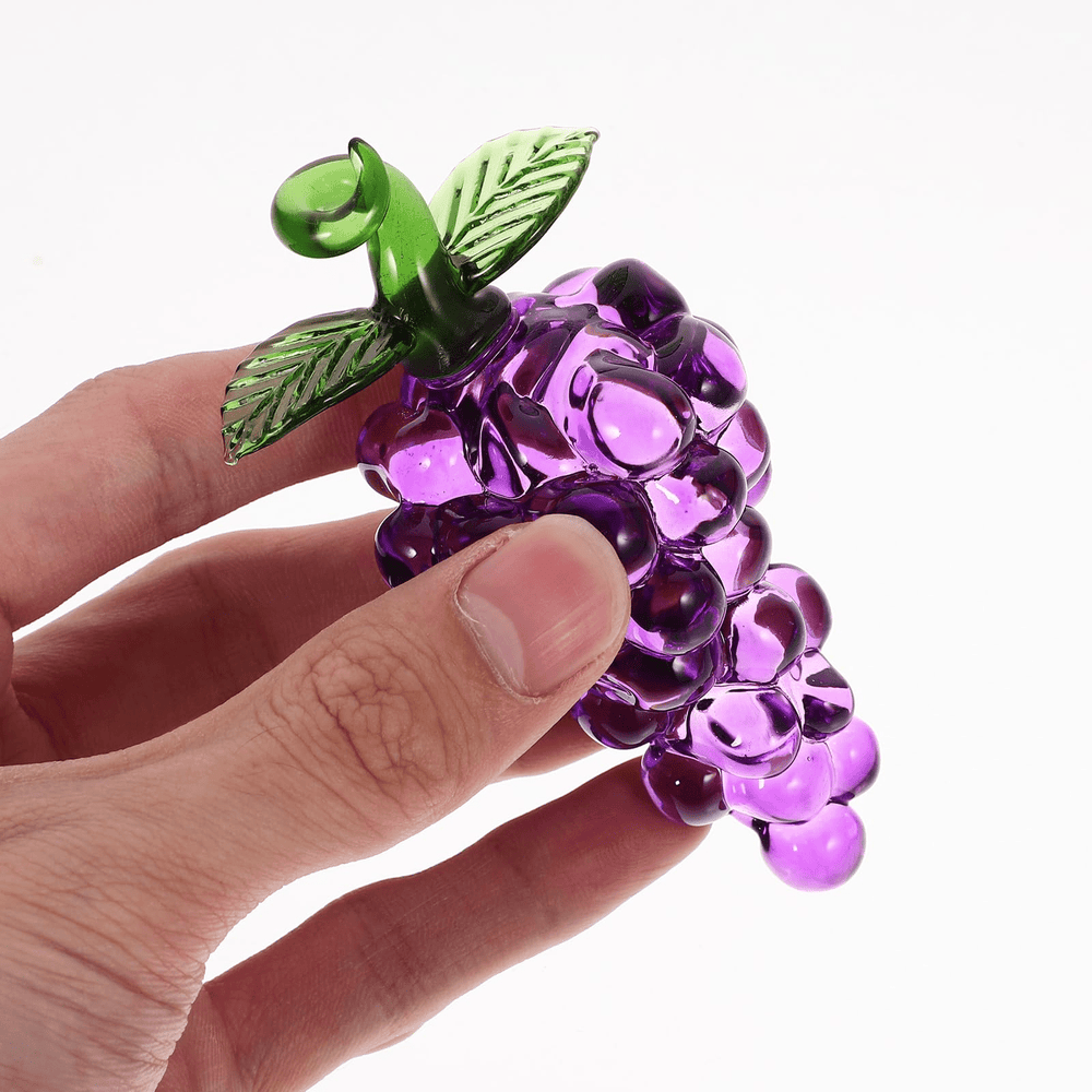 Amethyst Grape Delight Glass Art - Lumina Luxe - Handblown Glass - Coastal Charm Creators