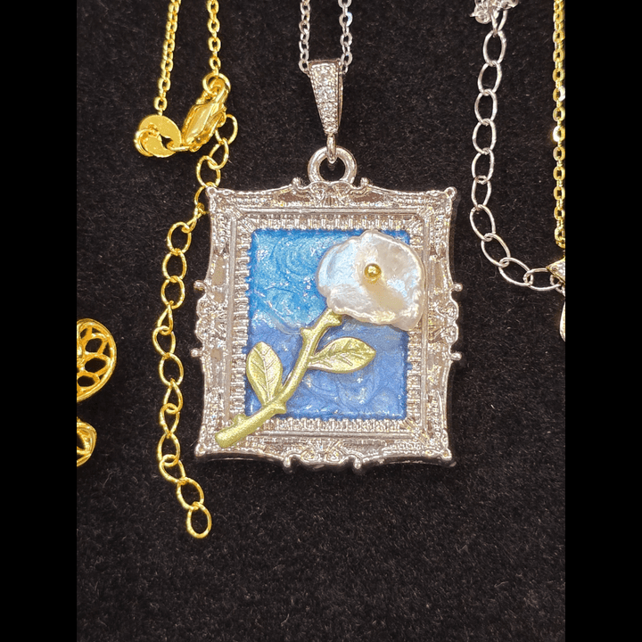 Baroque Pearl Art Pendant Necklace - The Pearls - Necklace - Coastal Charm Creators