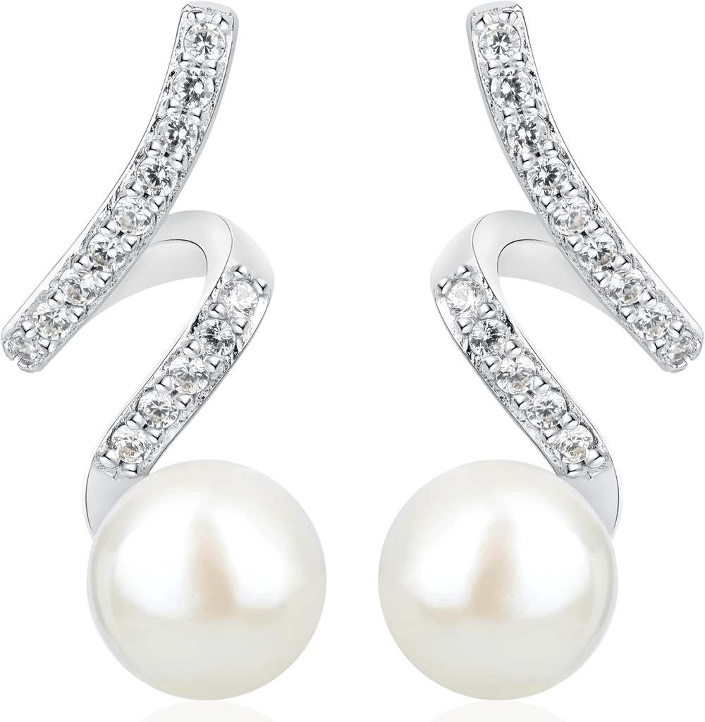 Celestial Pearl Spiral Earrings - The Pearls - Earrings - Coastal Charm Creators