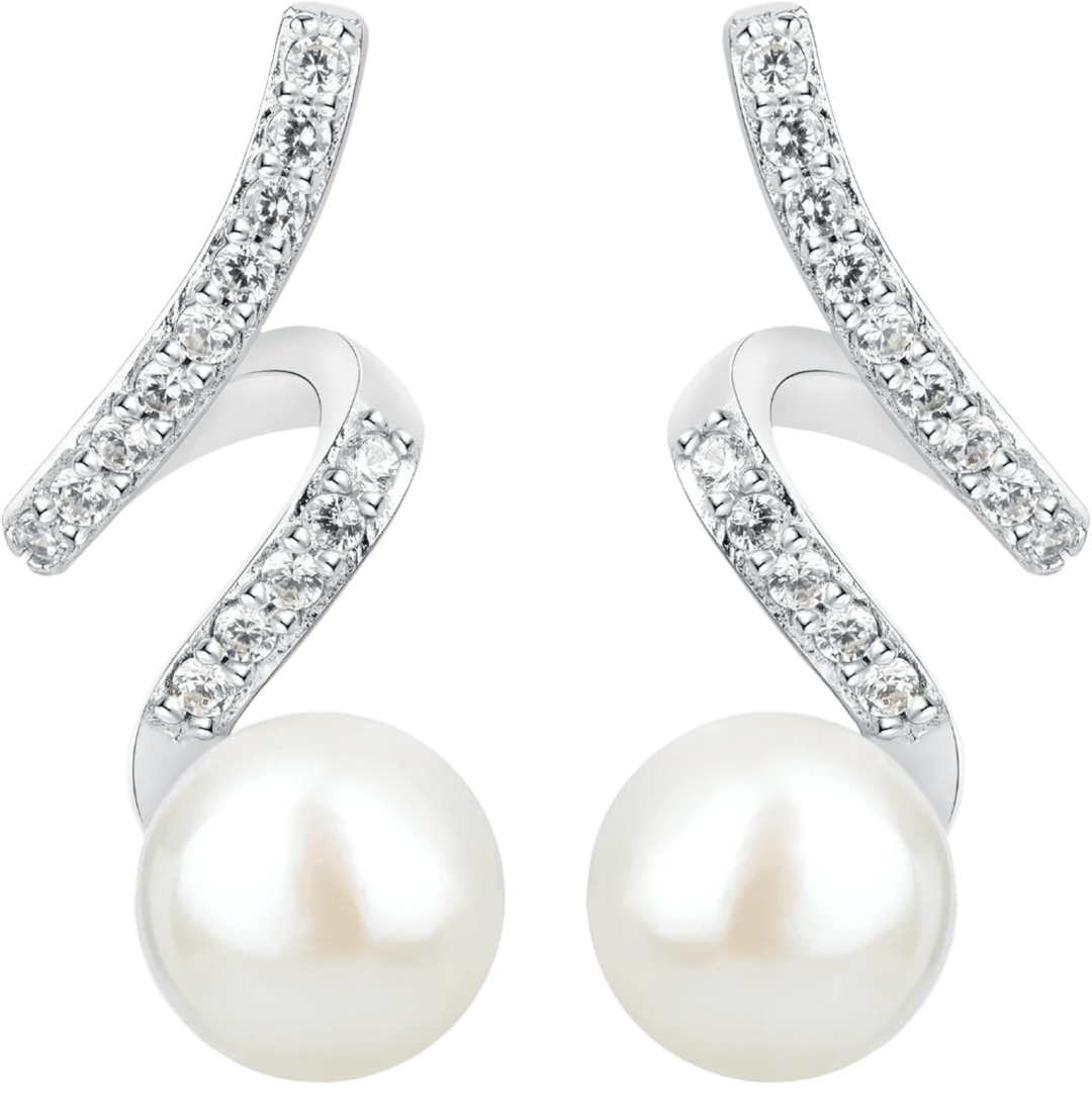 Celestial Pearl Spiral Earrings - The Pearls - Earrings - Coastal Charm Creators