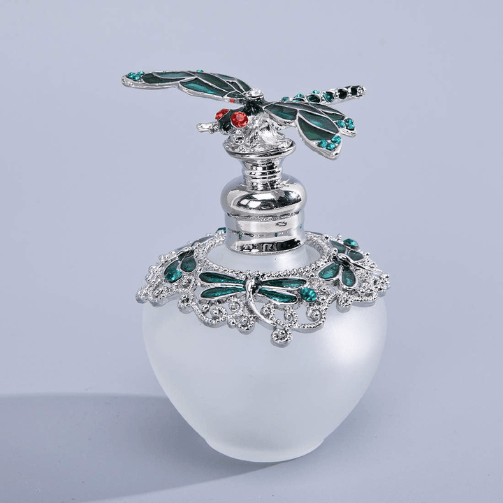 Emerald Dragonfly Perfume Bottle - Lumina Luxe - Perfume Bottle - Coastal Charm Creators