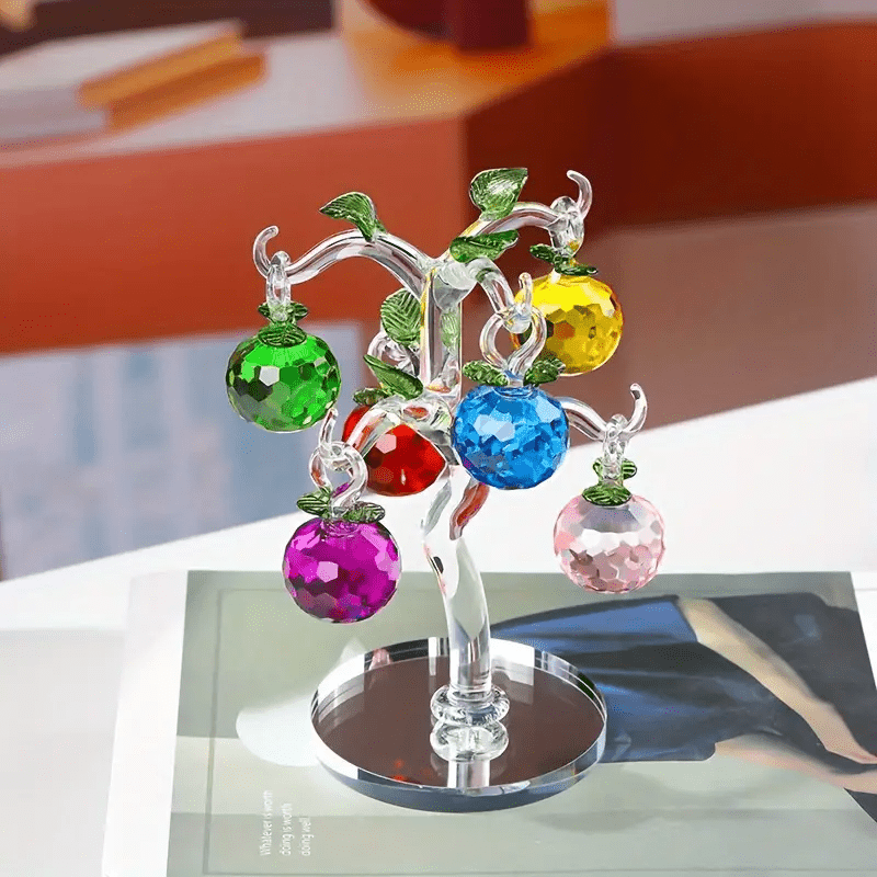 Enchanted Crystal Fruit Tree Glass Art - Lumina Luxe - Fine Crystal - Coastal Charm Creators