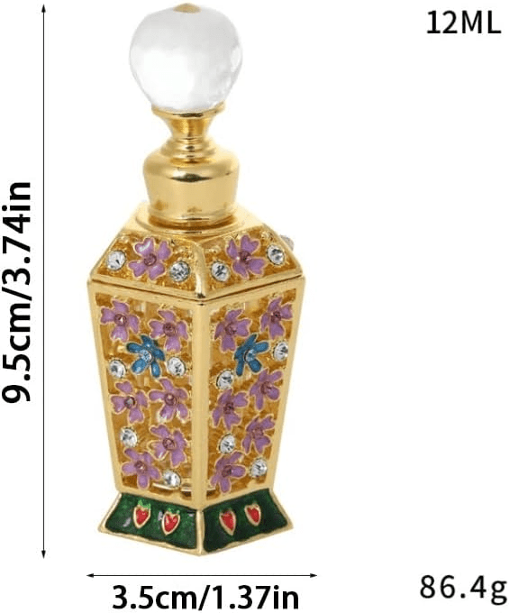 Floral Treasure Perfume Bottle - Lumina Luxe - Perfume Bottle - Coastal Charm Creators