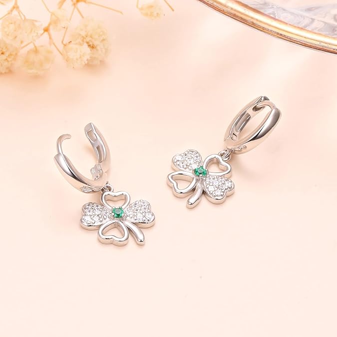 Lucky Clover Earrings - Silver Signature - Earrings - Coastal Charm Creators