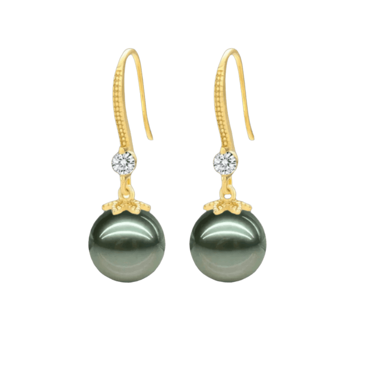 Luxe Tahitian Shell Pearl Drop Earrings - The Pearls - Earrings - Coastal Charm Creators