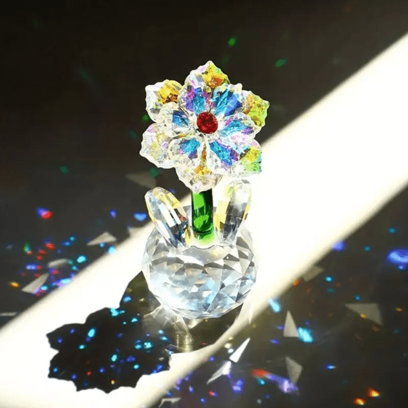 Prism Blossom Delight Crystal Figurine - Lumina Luxe - Fine Crystal - Coastal Charm Creators