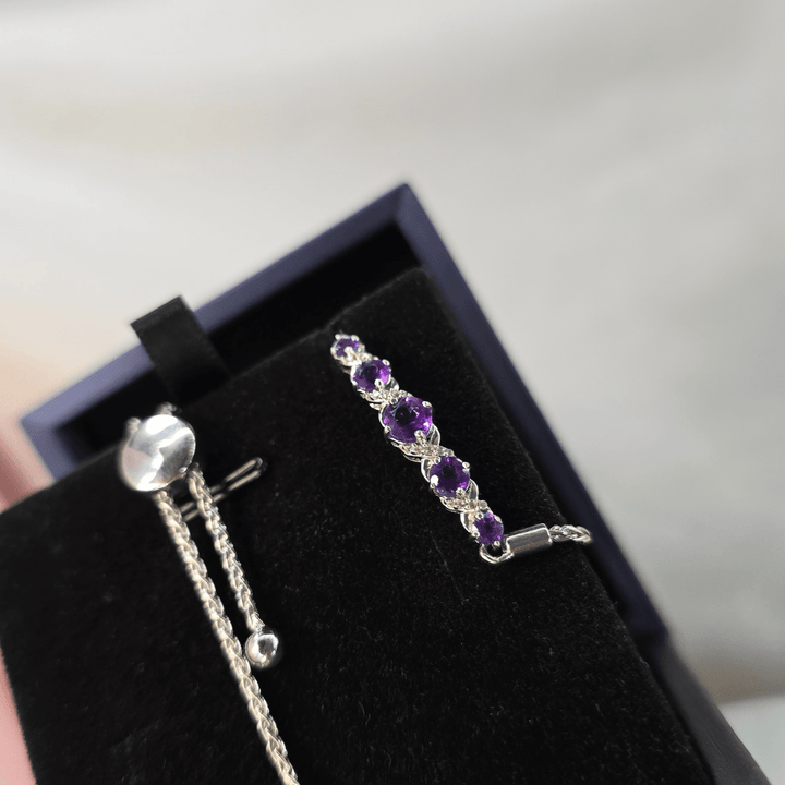 Sonic Signature Amethyst Bolo Bracelet - Crown & Opal - Bracelet - Coastal Charm Creators