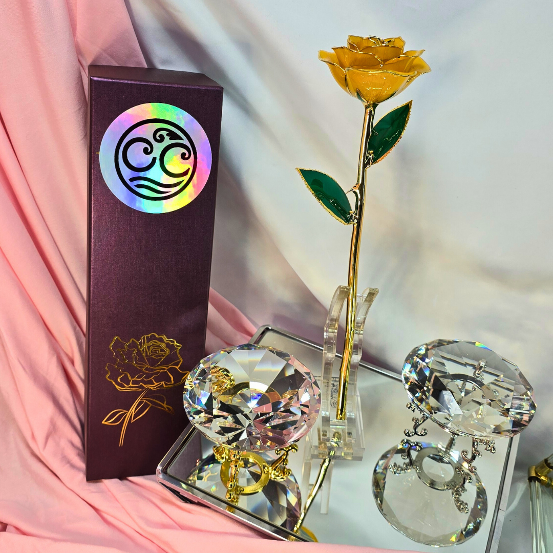 24K Gold - Dipped Yellow Rose Gift - Lumina Luxe - Gift Item - Coastal Charm Creators