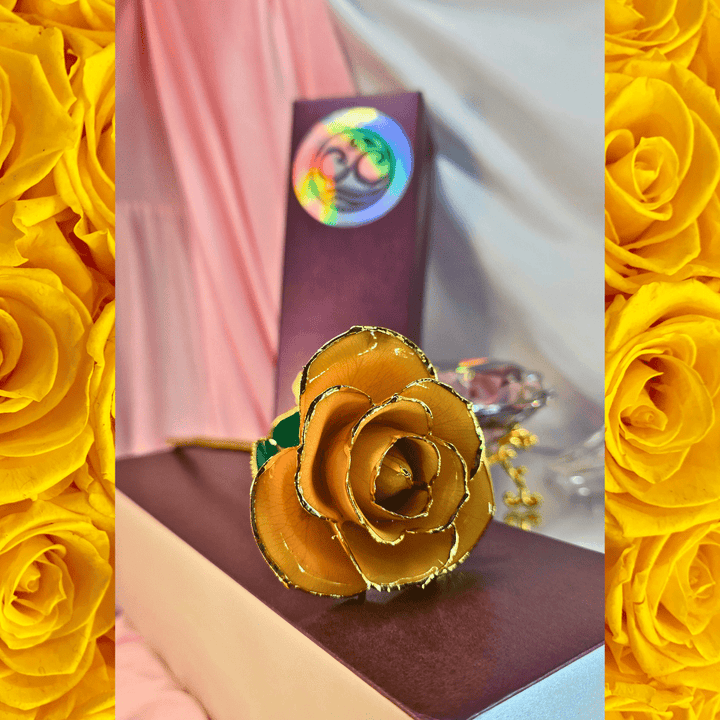 24K Gold - Dipped Yellow Rose Gift - Lumina Luxe - Gift Item - Coastal Charm Creators