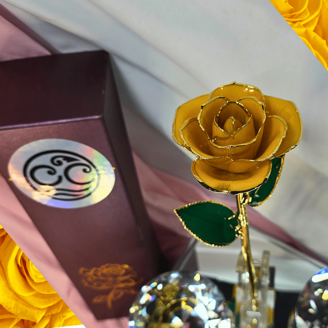 24K Gold - Dipped Yellow Rose Gift - Lumina Luxe - Gift Item - Coastal Charm Creators