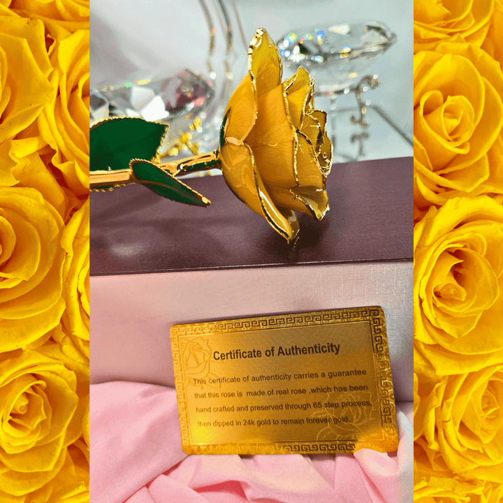 24K Gold - Dipped Yellow Rose Gift - Lumina Luxe - Gift Item - Coastal Charm Creators