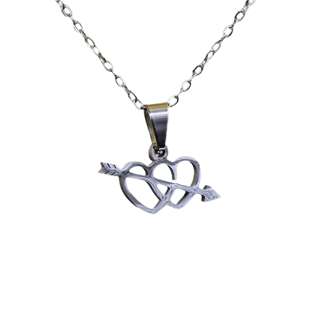 Arrow in Two Hearts - Titan Echo - Necklace - Coastal Charm Creators