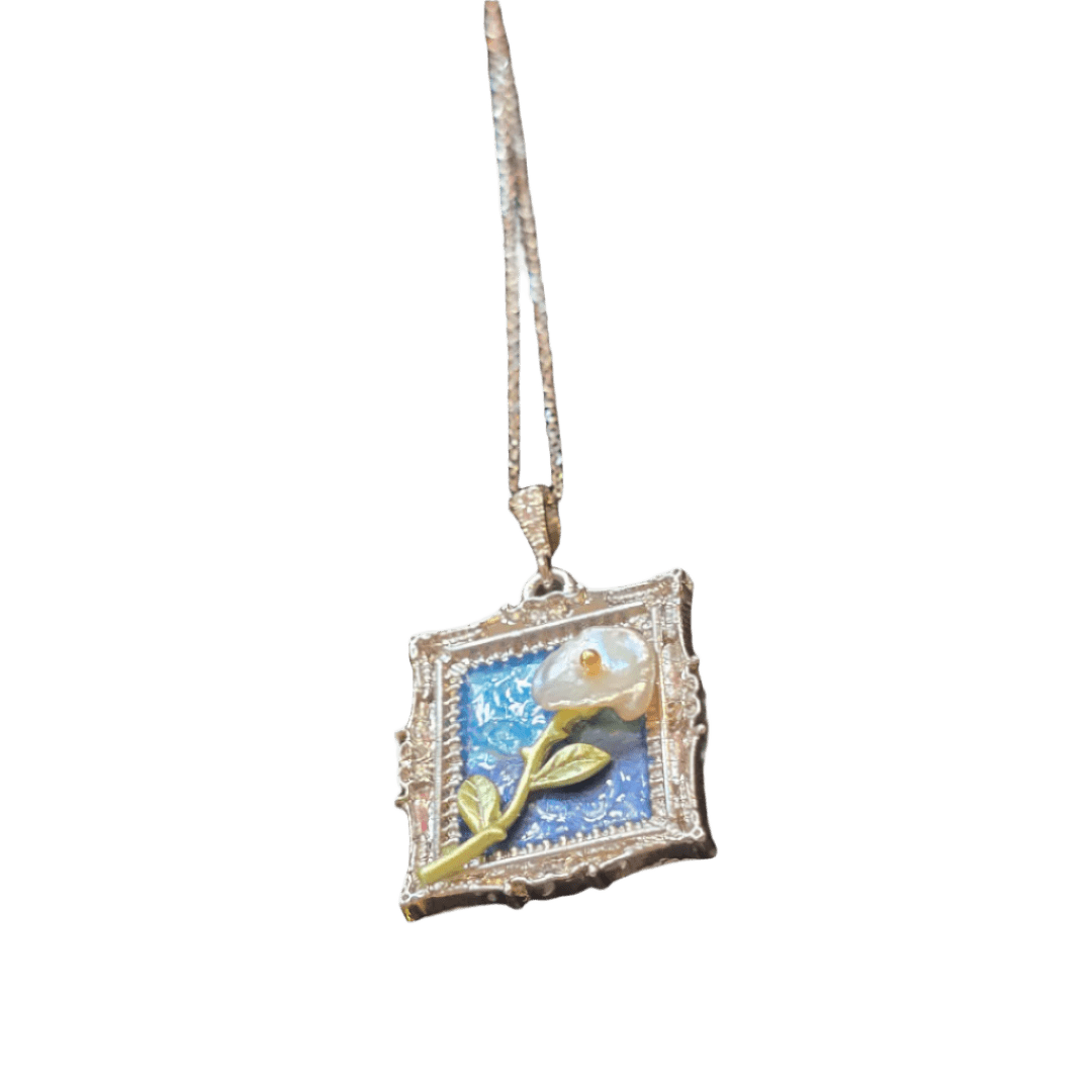 Baroque Pearl Art Pendant Necklace - The Pearls - Necklace - Coastal Charm Creators