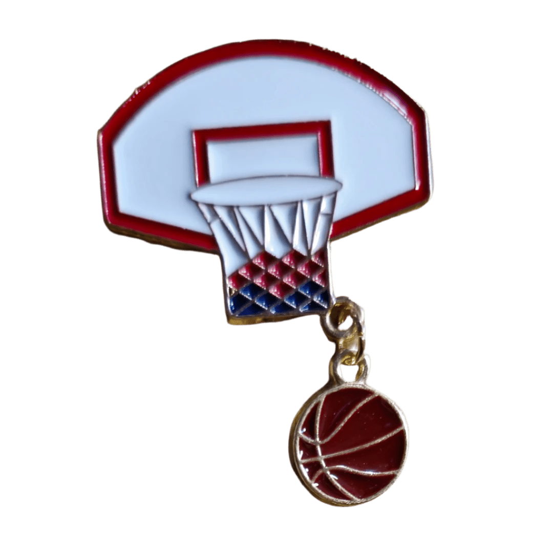 Basketball Bait Pin - Glitz & Gleam - Brooches - Coastal Charm Creators