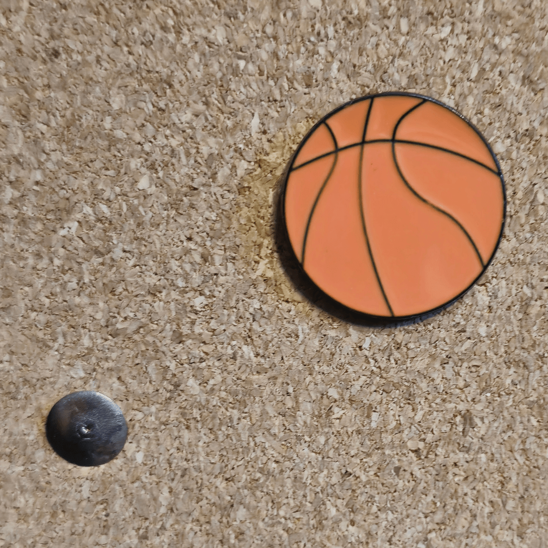 Basketball Pin - Glitz & Gleam - Brooches - Coastal Charm Creators