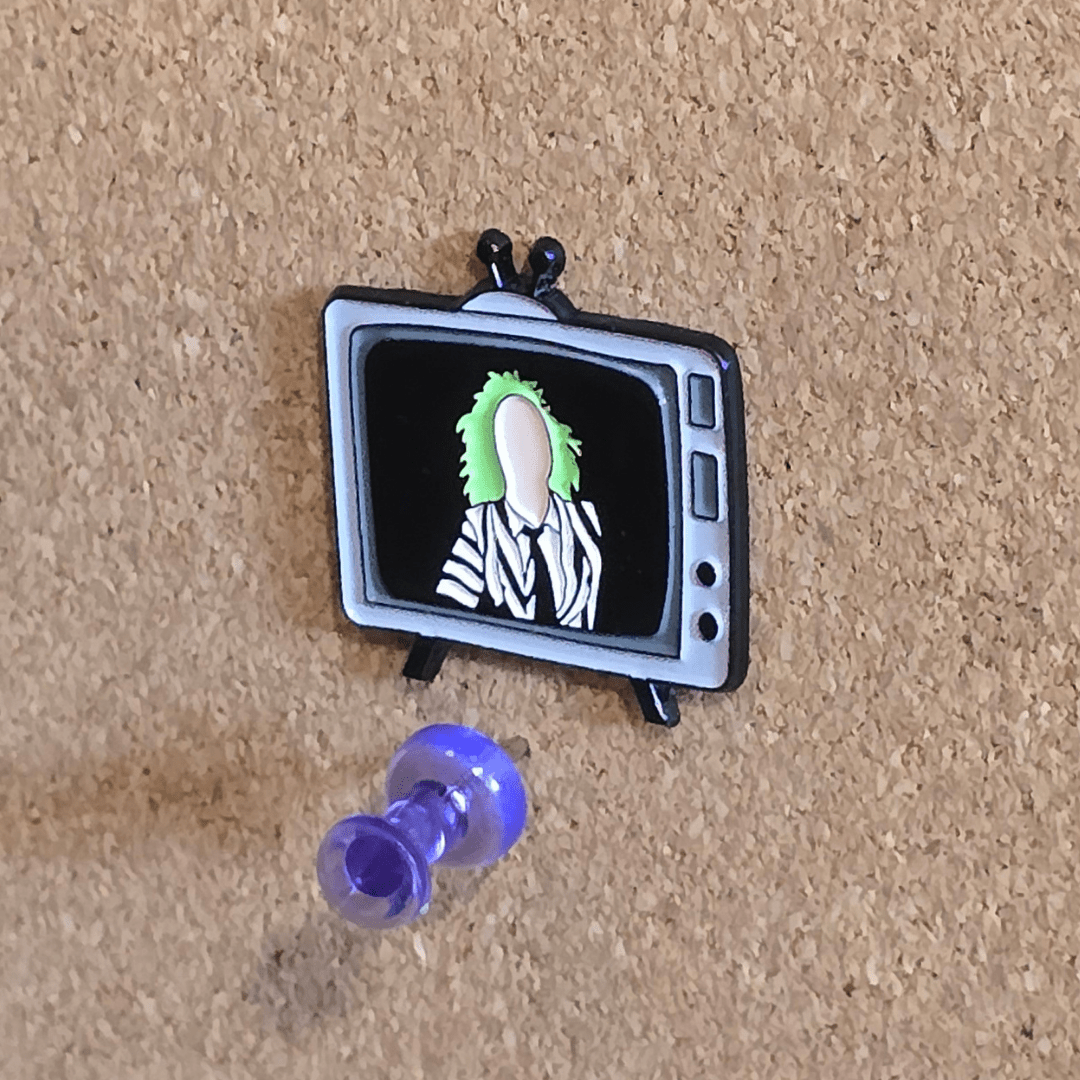 Beetlejuice TV Pin - Glitz & Gleam - Brooches - Coastal Charm Creators