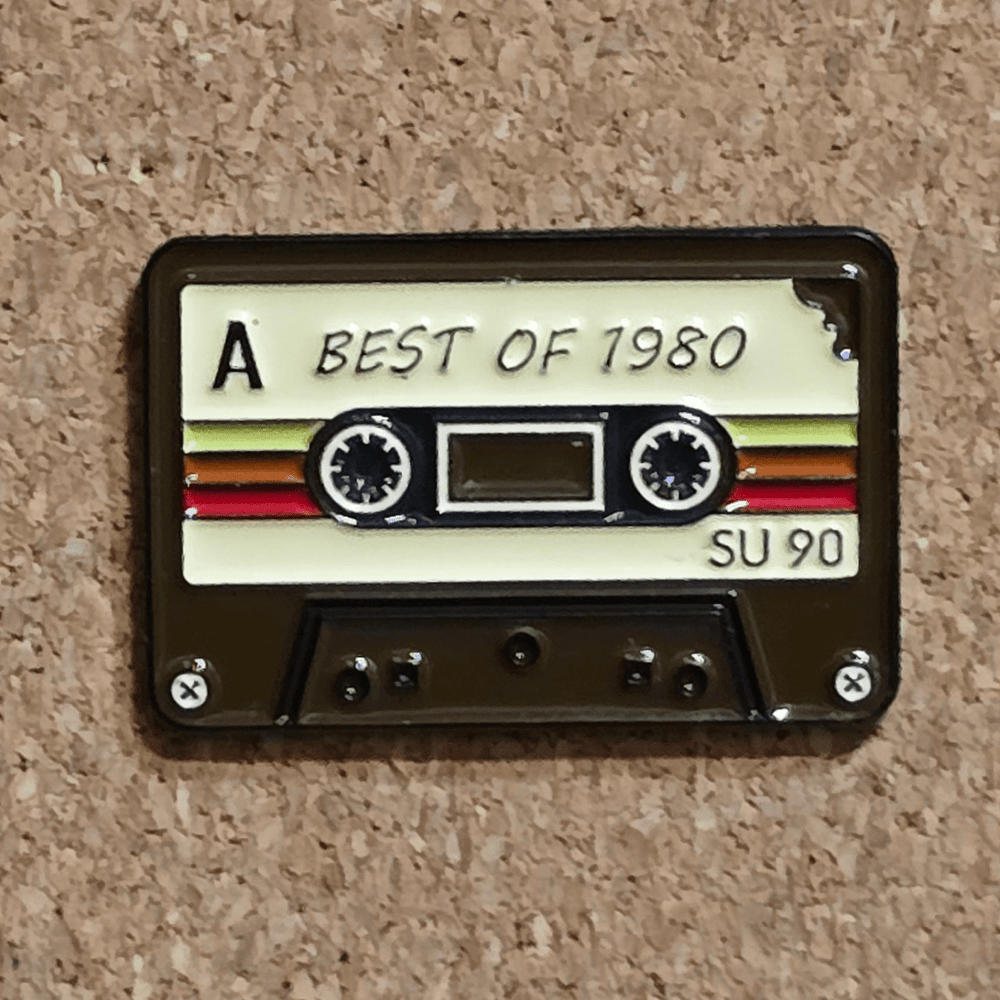 Best of 1980 Mix Tape Pin - Glitz & Gleam - Brooches - Coastal Charm Creators