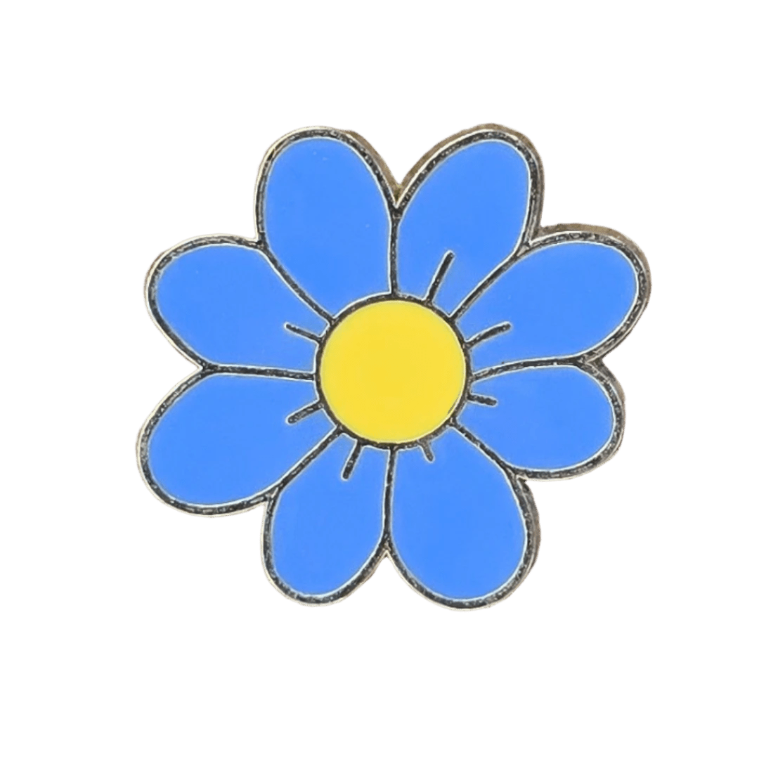 Blue Daisy Pin - Glitz & Gleam - Brooches - Coastal Charm Creators