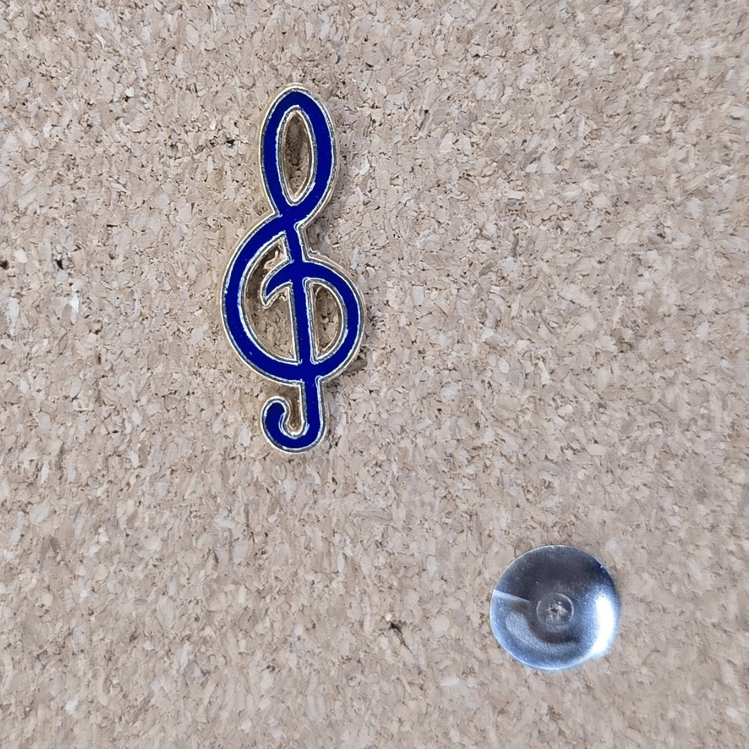 Blue Treble Clef Pin - Glitz & Gleam - Brooches - Coastal Charm Creators