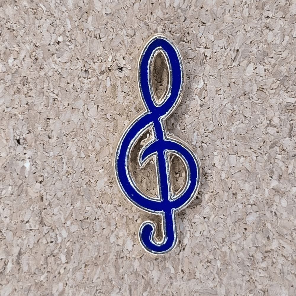 Blue Treble Clef Pin - Glitz & Gleam - Brooches - Coastal Charm Creators