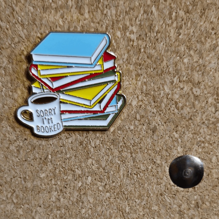 Books and Coffee Pin - Glitz & Gleam - Brooches - Coastal Charm Creators