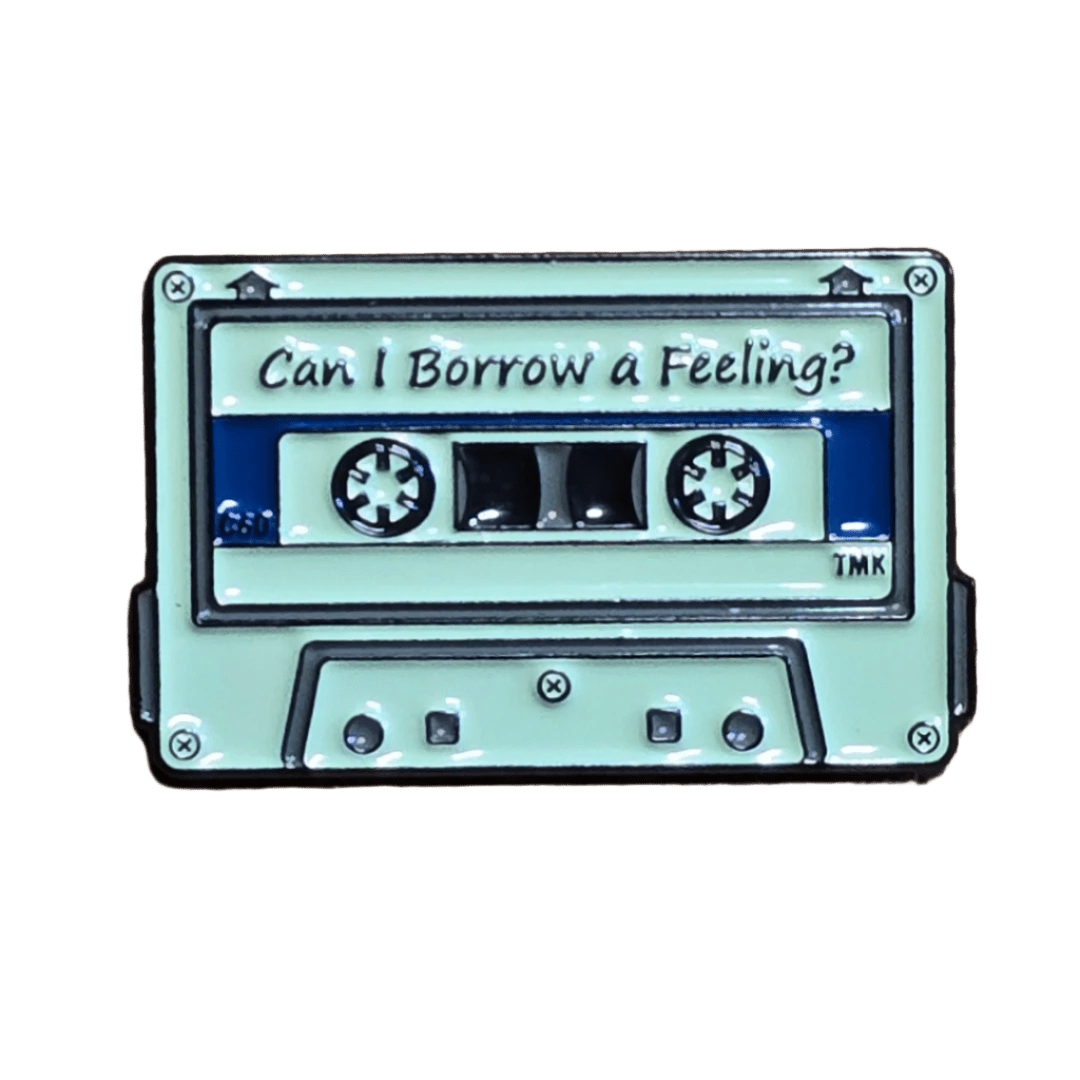 Can I Borrow A Feeling? Cassette Pin - Glitz & Gleam - Brooches - Coastal Charm Creators