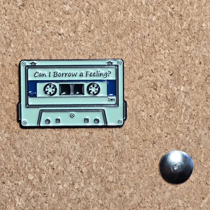 Can I Borrow A Feeling? Cassette Pin - Glitz & Gleam - Brooches - Coastal Charm Creators