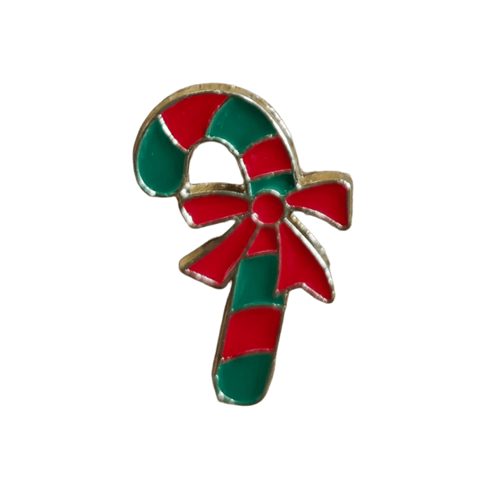 Candy Cane Pin - Glitz & Gleam - Brooches - Coastal Charm Creators