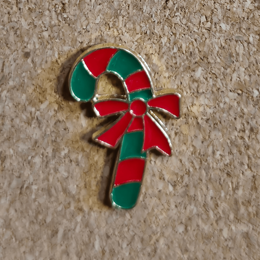 Candy Cane Pin - Glitz & Gleam - Brooches - Coastal Charm Creators