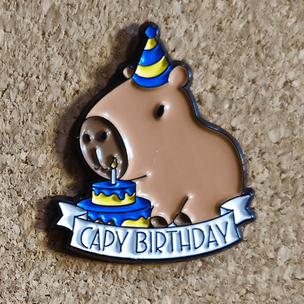 Capy Birthday Pin - Glitz & Gleam - Brooches - Coastal Charm Creators