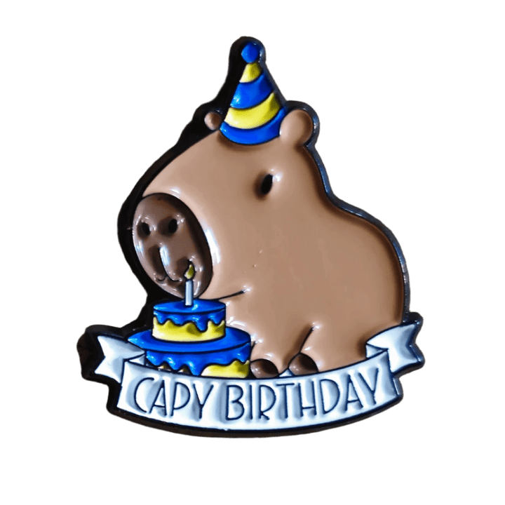 Capy Birthday Pin - Glitz & Gleam - Brooches - Coastal Charm Creators