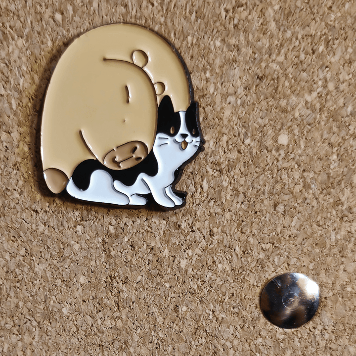 Capy Cat Love Pin - Glitz & Gleam - Brooches - Coastal Charm Creators