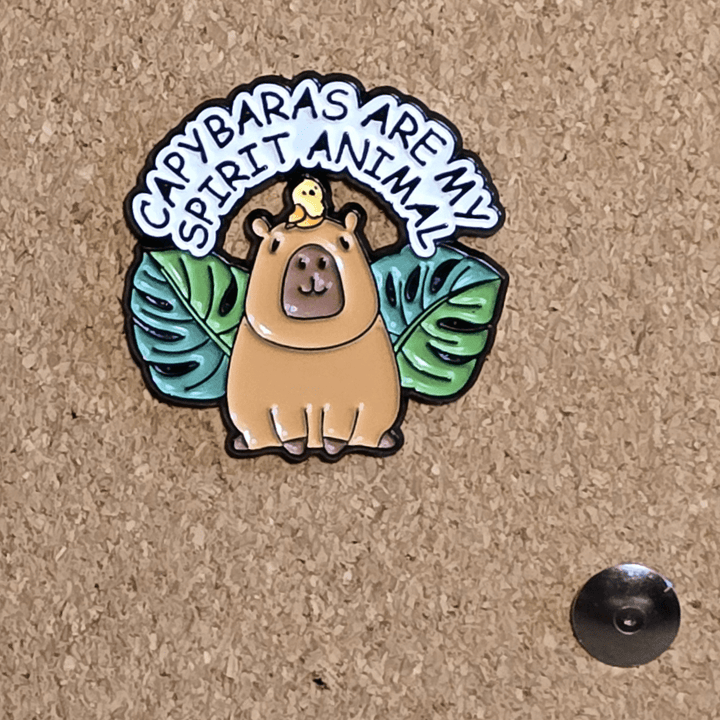 Capybaras Are My Spirit Animal Pin - Glitz & Gleam - Brooches - Coastal Charm Creators