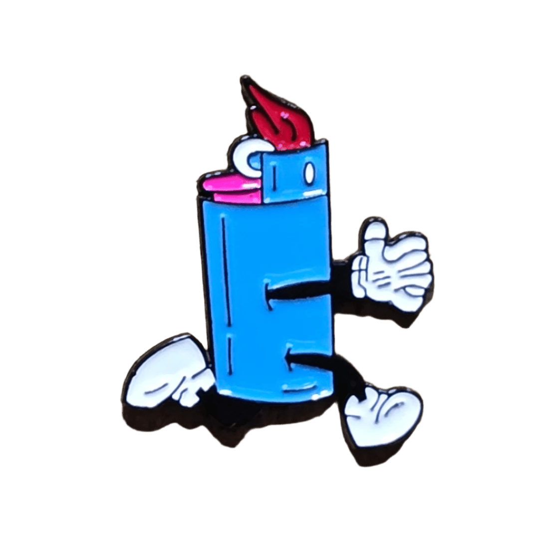 Cartoon BIC Lighter Running Pin - Glitz & Gleam - Brooches - Coastal Charm Creators