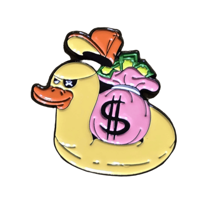 Cartoon Gangster Duckie Float Pin - Glitz & Gleam - Brooches - Coastal Charm Creators