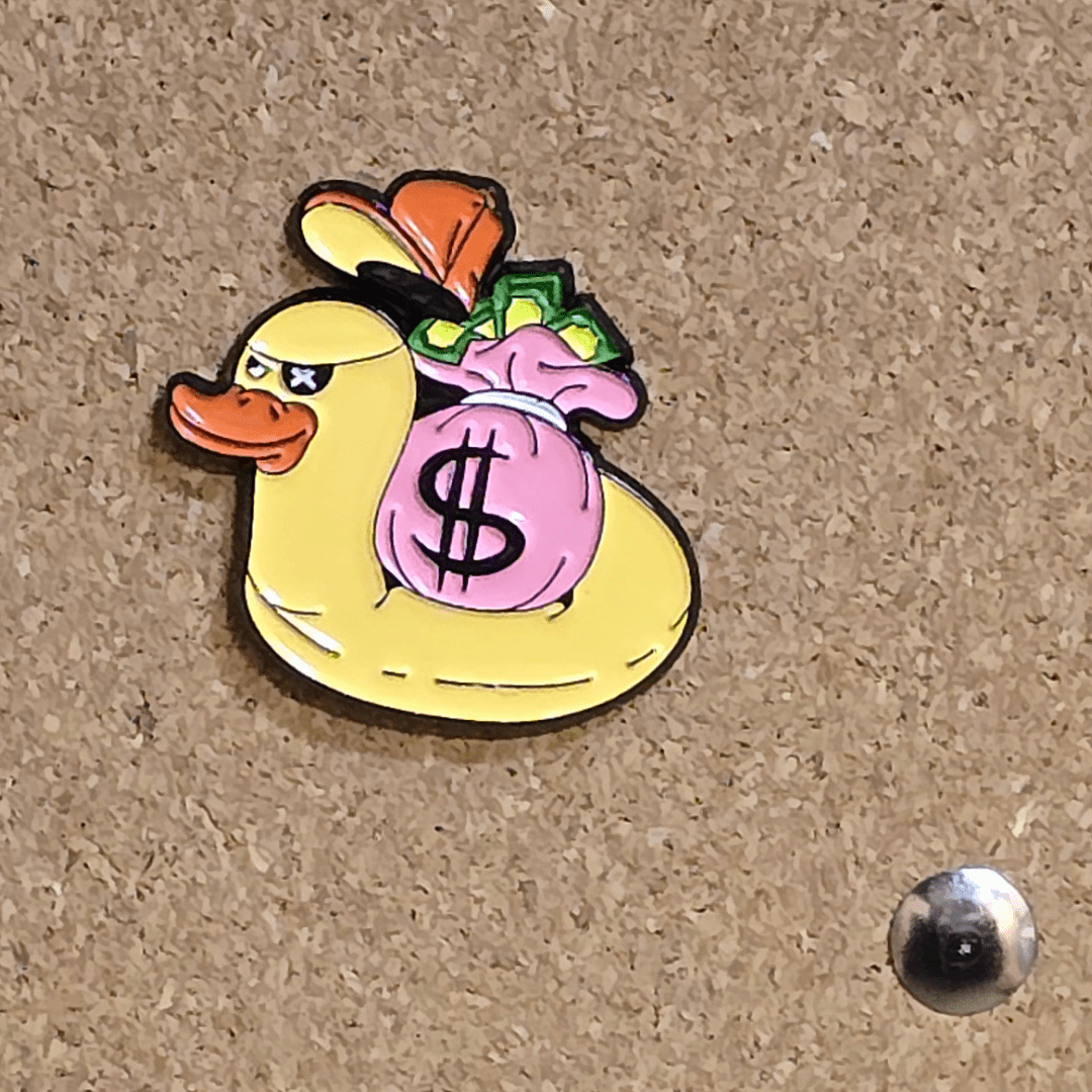 Cartoon Gangster Duckie Float Pin - Glitz & Gleam - Brooches - Coastal Charm Creators