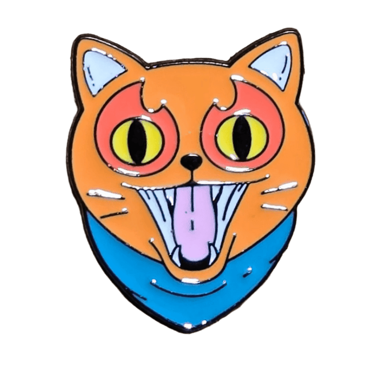 Cat Bowie Screaming Pin - Glitz & Gleam - Brooches - Coastal Charm Creators