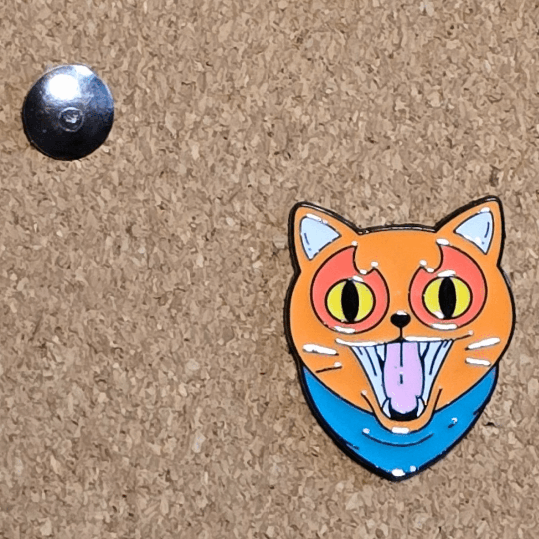 Cat Bowie Screaming Pin - Glitz & Gleam - Brooches - Coastal Charm Creators