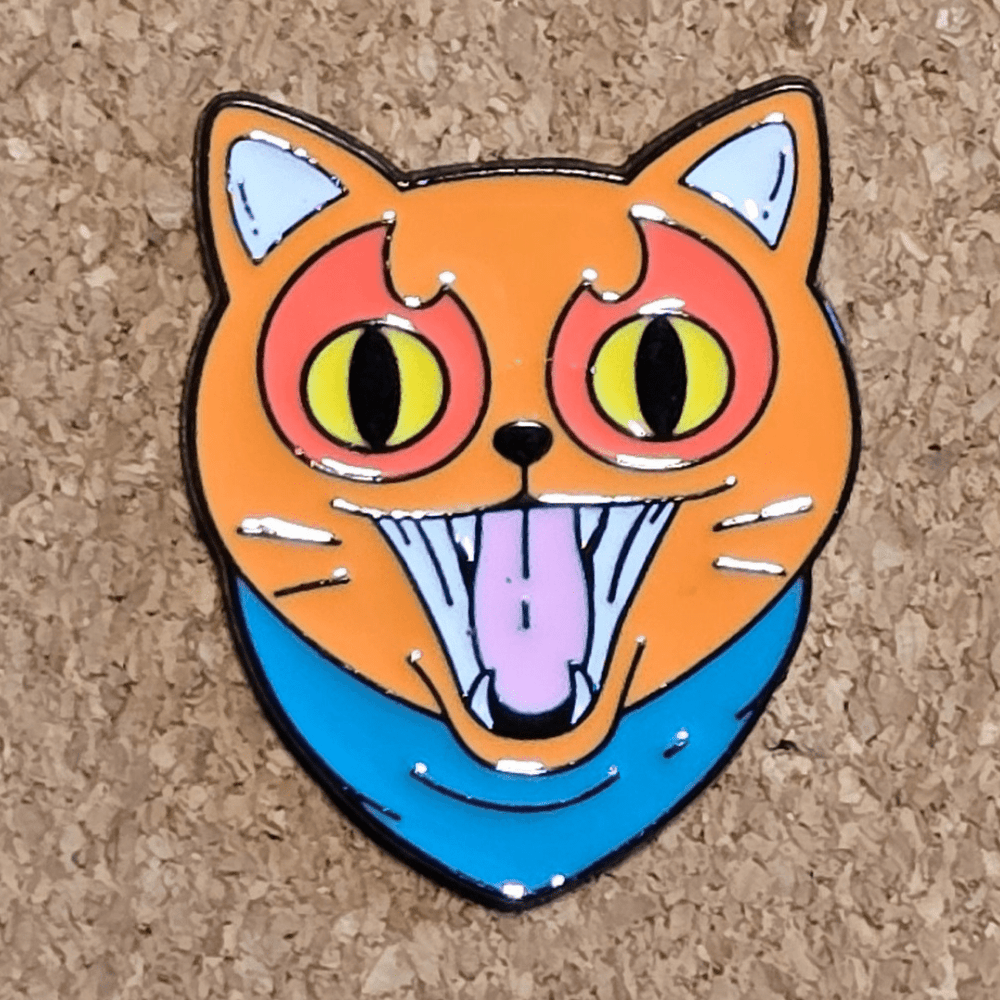 Cat Bowie Screaming Pin - Glitz & Gleam - Brooches - Coastal Charm Creators