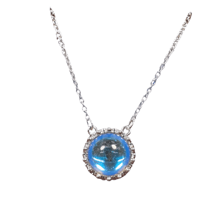 Celestial Glow: Moonstone Crown Pendant Necklace - Silver Signature - Necklace - Coastal Charm Creators