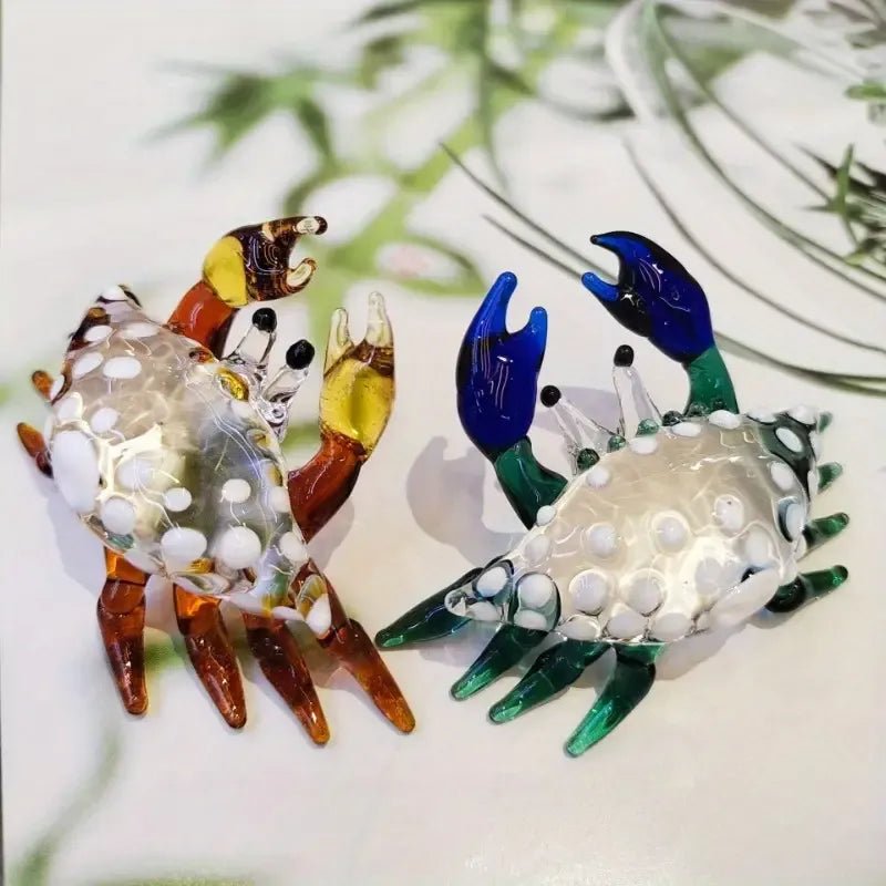 Chesapeake Crab Glass Art - Lumina Luxe - Handblown Glass - Coastal Charm Creators