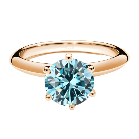 Classic Moissanite Solitaire Ring - Diamond Dew - Ring - Coastal Charm Creators