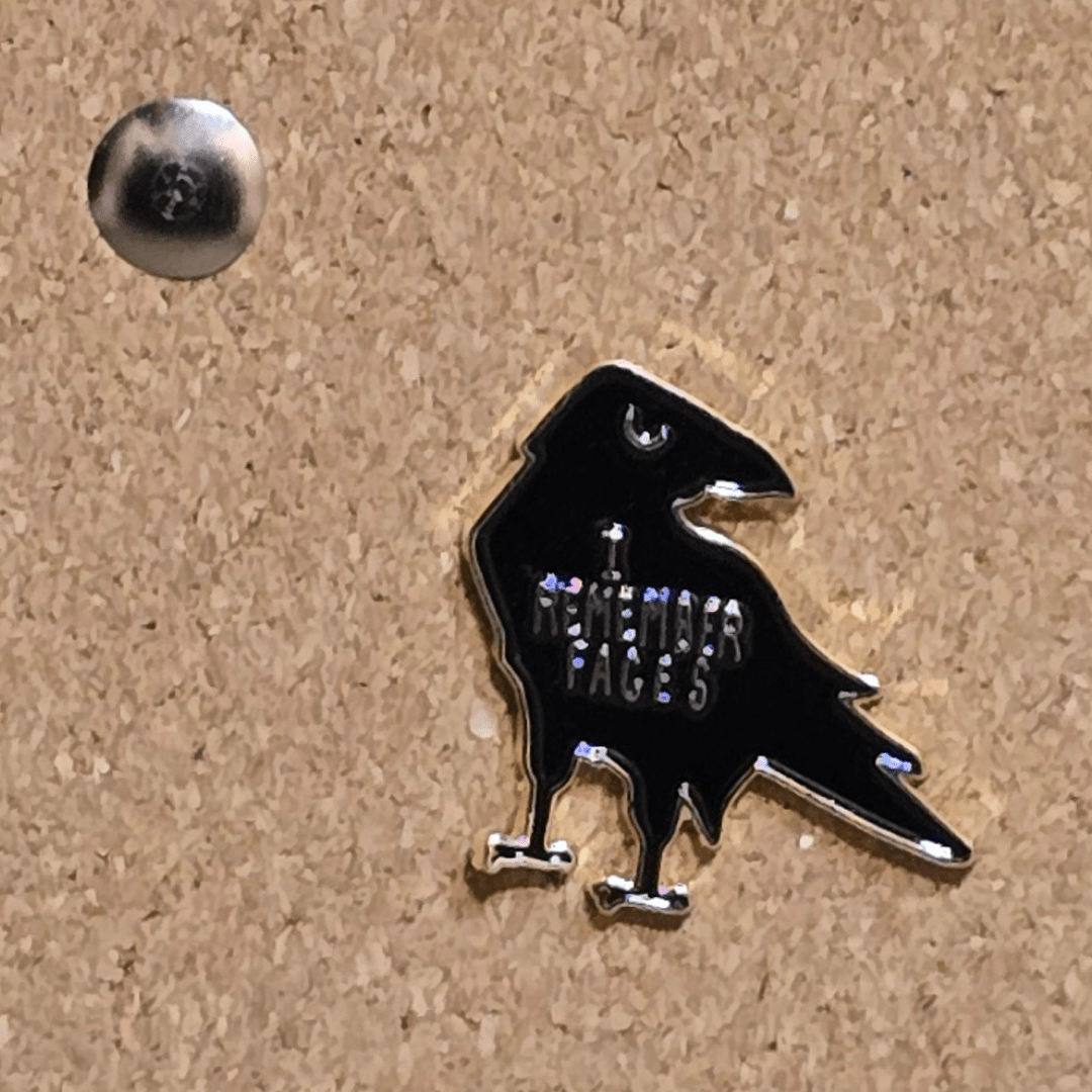 Crow who Remembers Faces Pin - Glitz & Gleam - Brooches - Coastal Charm Creators