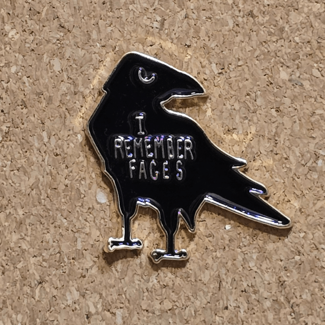 Crow who Remembers Faces Pin - Glitz & Gleam - Brooches - Coastal Charm Creators