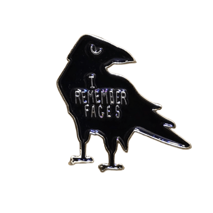 Crow who Remembers Faces Pin - Glitz & Gleam - Brooches - Coastal Charm Creators