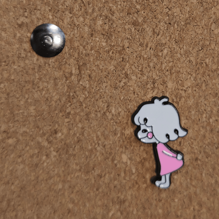 Cute Pink - Cheek Cartoon Girl Pin - Glitz & Gleam - Brooches - Coastal Charm Creators