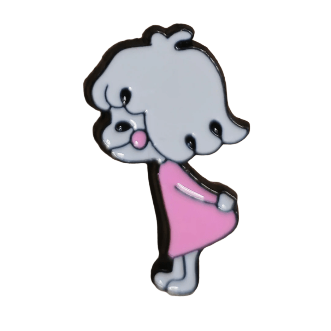 Cute Pink - Cheek Cartoon Girl Pin - Glitz & Gleam - Brooches - Coastal Charm Creators