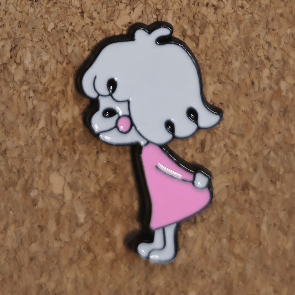 Cute Pink - Cheek Cartoon Girl Pin - Glitz & Gleam - Brooches - Coastal Charm Creators