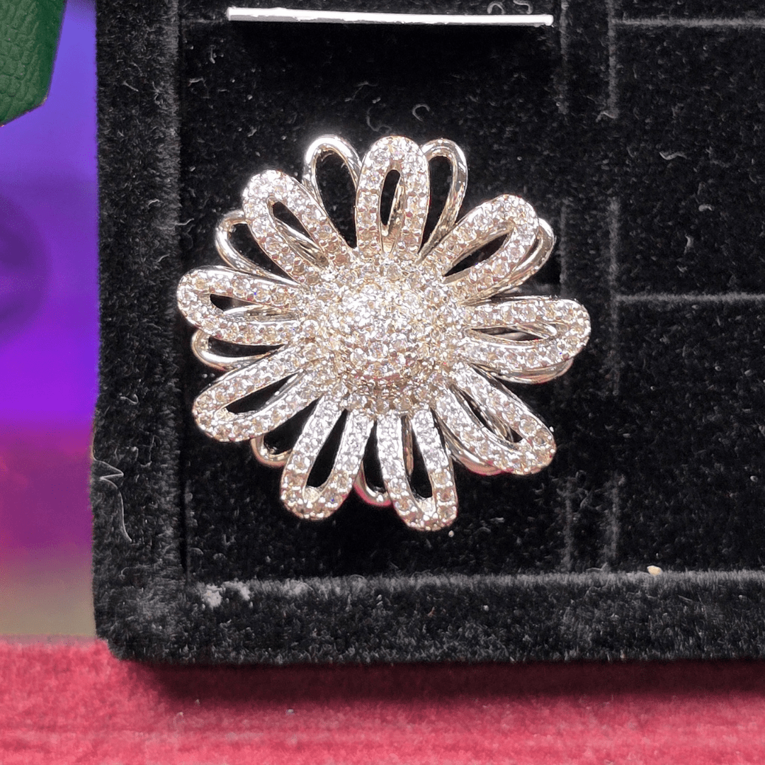 Dancing Daisy Fidget Ring - Silver Signature - Ring - Coastal Charm Creators