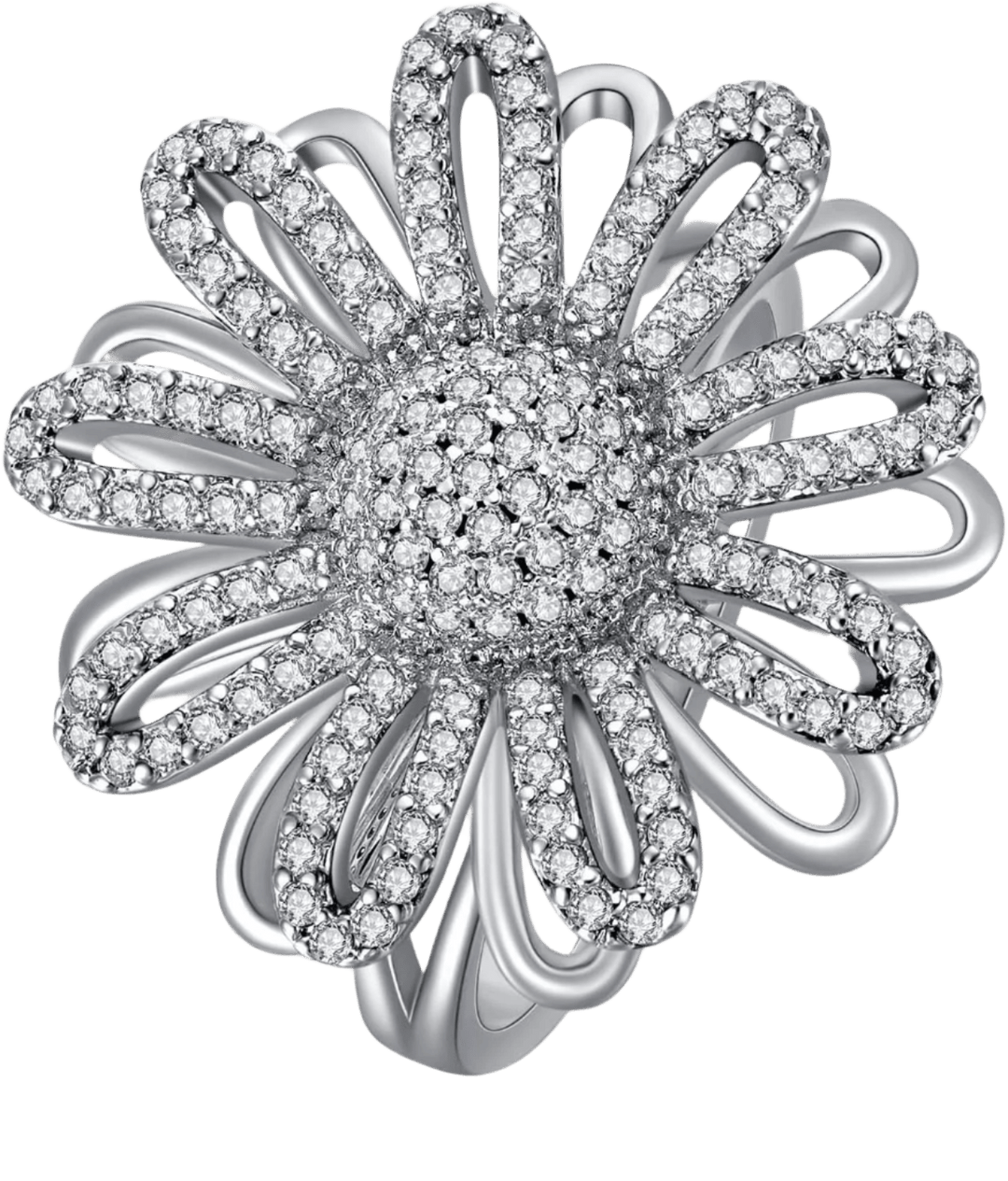 Dancing Daisy Fidget Ring - Silver Signature - Ring - Coastal Charm Creators